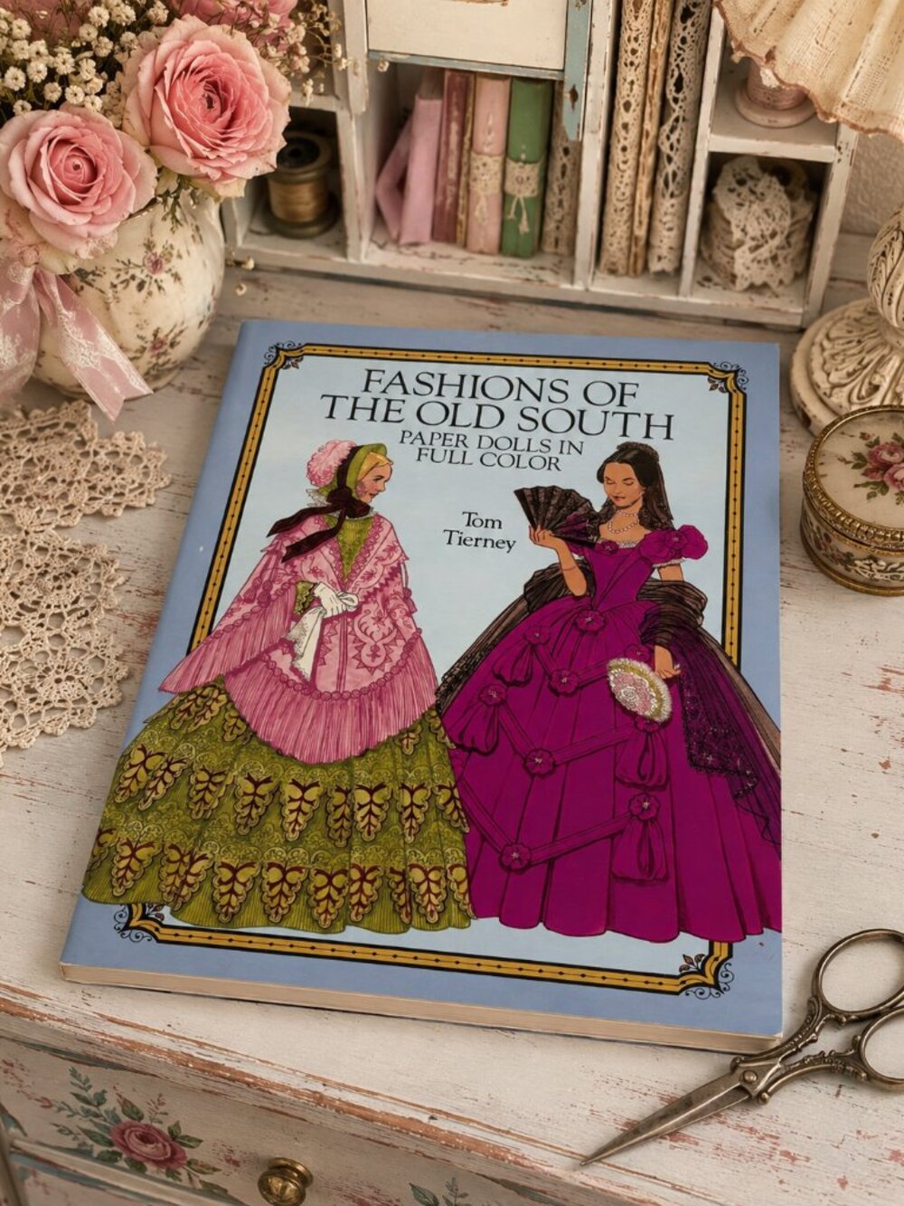 Vintage 1989 Fashions of the Old South Paper Dolls in Full Color by Tom Tierney